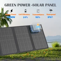 Sac de panneau solaire pliable portable 1000W à 6 plis, chargeur solaire à charge rapide USB et DC pour camping, camping-car et station d'alimentation extérieure 6