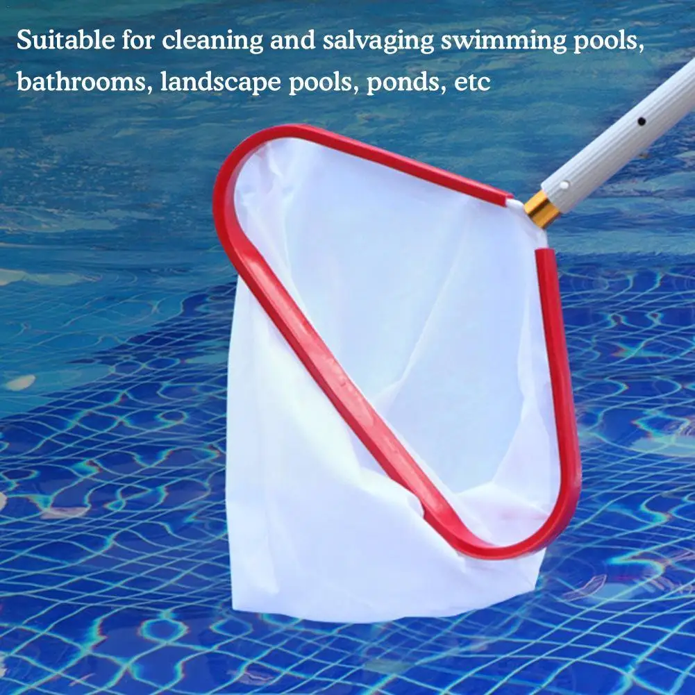 

Professional Leaf Rake Deep Bag Swimming Pool Skimmer Pool Pole Telescopic Debris Ponds Removal Mesh Rake Leaf With Cleanin Z4Z3