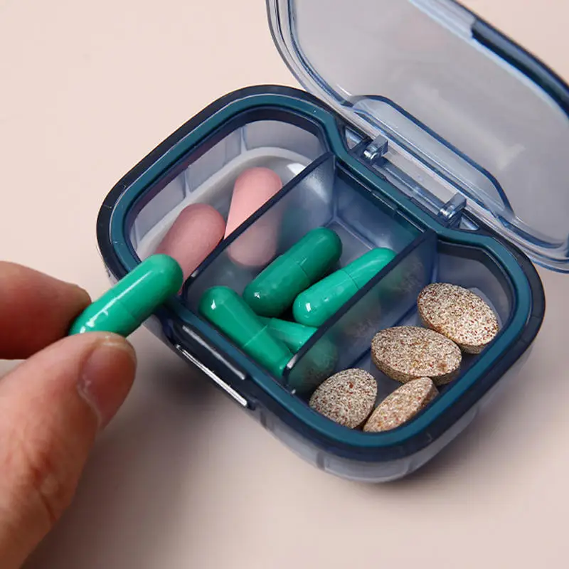 Mini Medicine Pills Box Storage Box Pills Dispenser Pill Organizer Tablet Pillbox Case Container Pastillero Portable