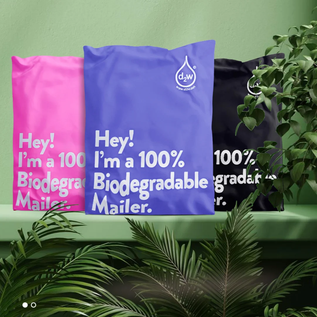 D2W Biodegradable Shipping Bags 50Pcs Compostable Envelopes Waterproof Eco-Friendly Express Postal Bag D2W Mailer Courier P