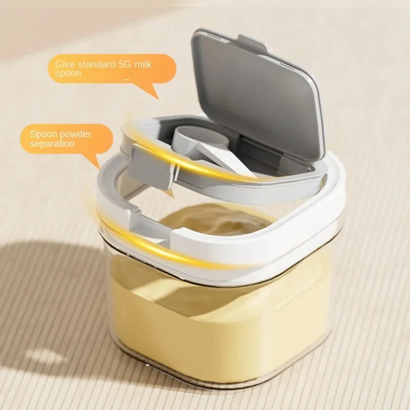 Kitchen Free Scraper Spoon Milk Powder Jar Storage Anti UV Reusable Food Sealed Box BPA Free Plastic Canisters Stackable