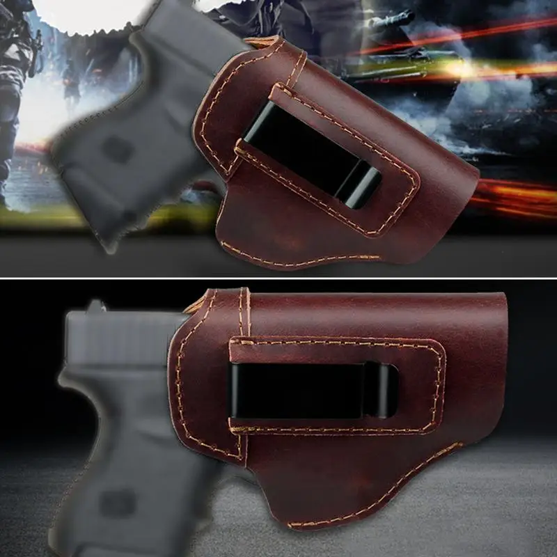 Pistol Holster Gun Holster Hunting Holster PU Leather Concealed CarryHolster Clip Case Holster Strategic Holster For SW MP Shield G26 43 Responsible