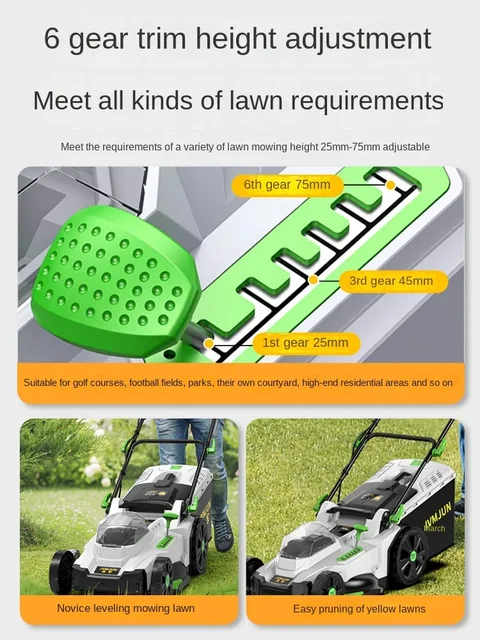 Hand push lawn mower, small household push lawn mower, plug-in electric new high power lawn mower 2