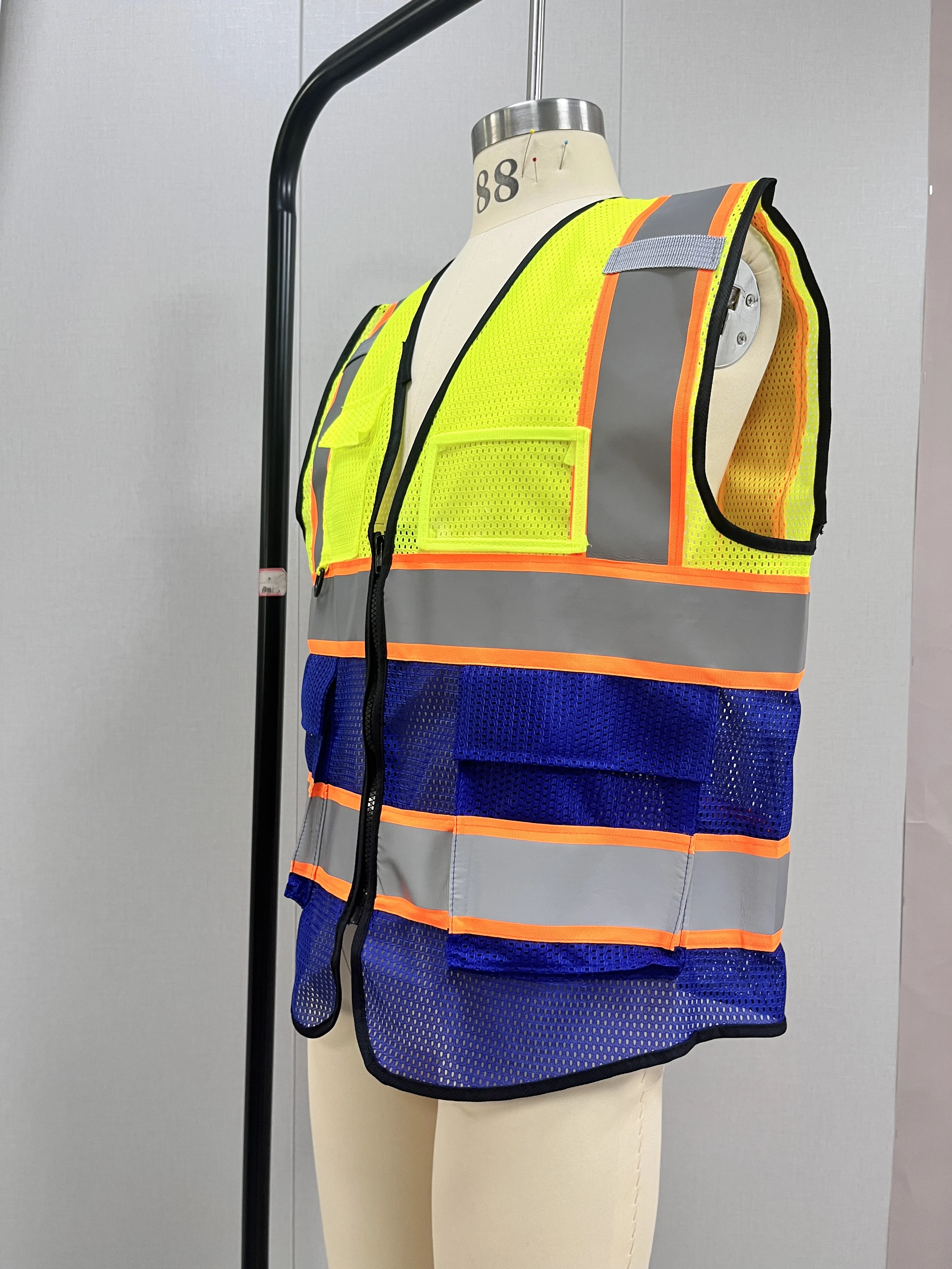 Mesh Safety Vest Your Text Reflective Motocycle Vest Hi Visibility Construction Work Uniform Security ANSI reflective safety vest