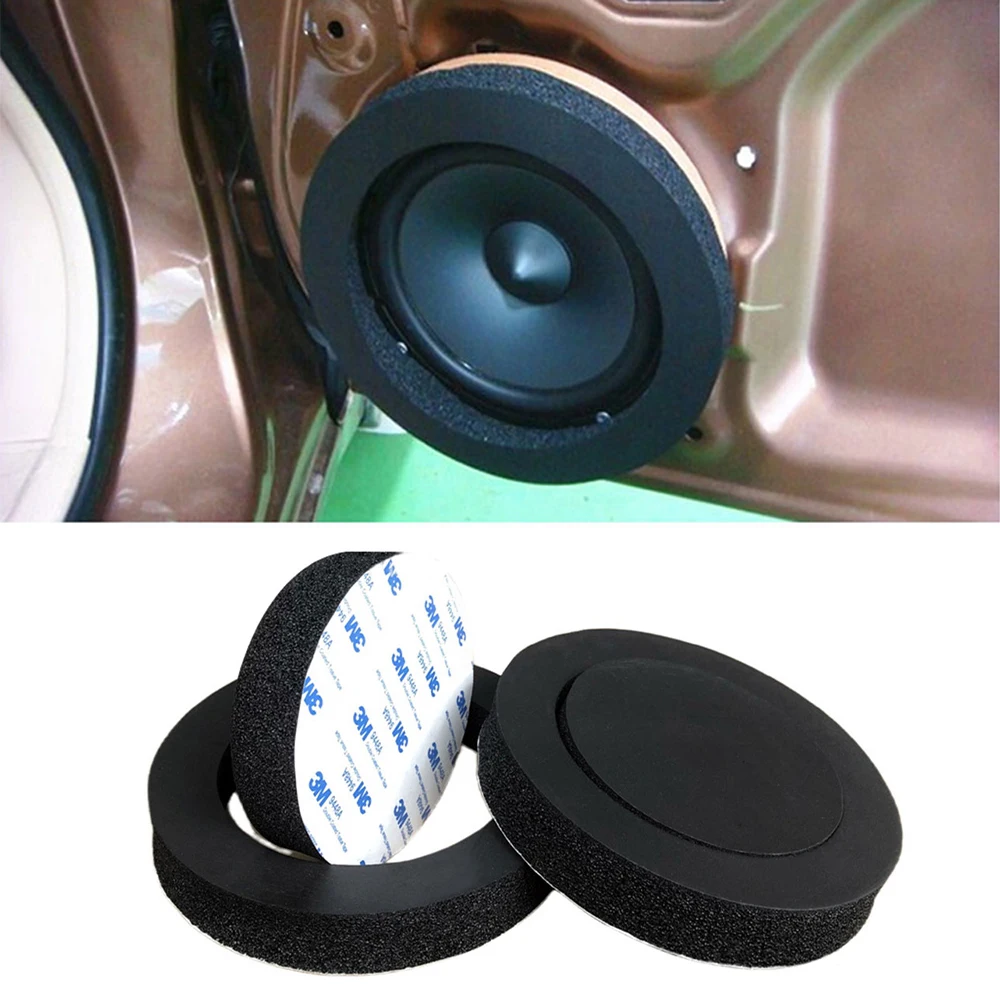 1pcs 6.5 inch Car Speaker Ring Bass Door Trim Sound Insulation Cotton