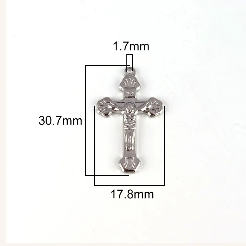 5Pack Stainless Steel Oil Pressed Semi Glossy Crucifix Charm Pendant for  DIY Jewelry Making Earrings Necklace Jewelry Accessori