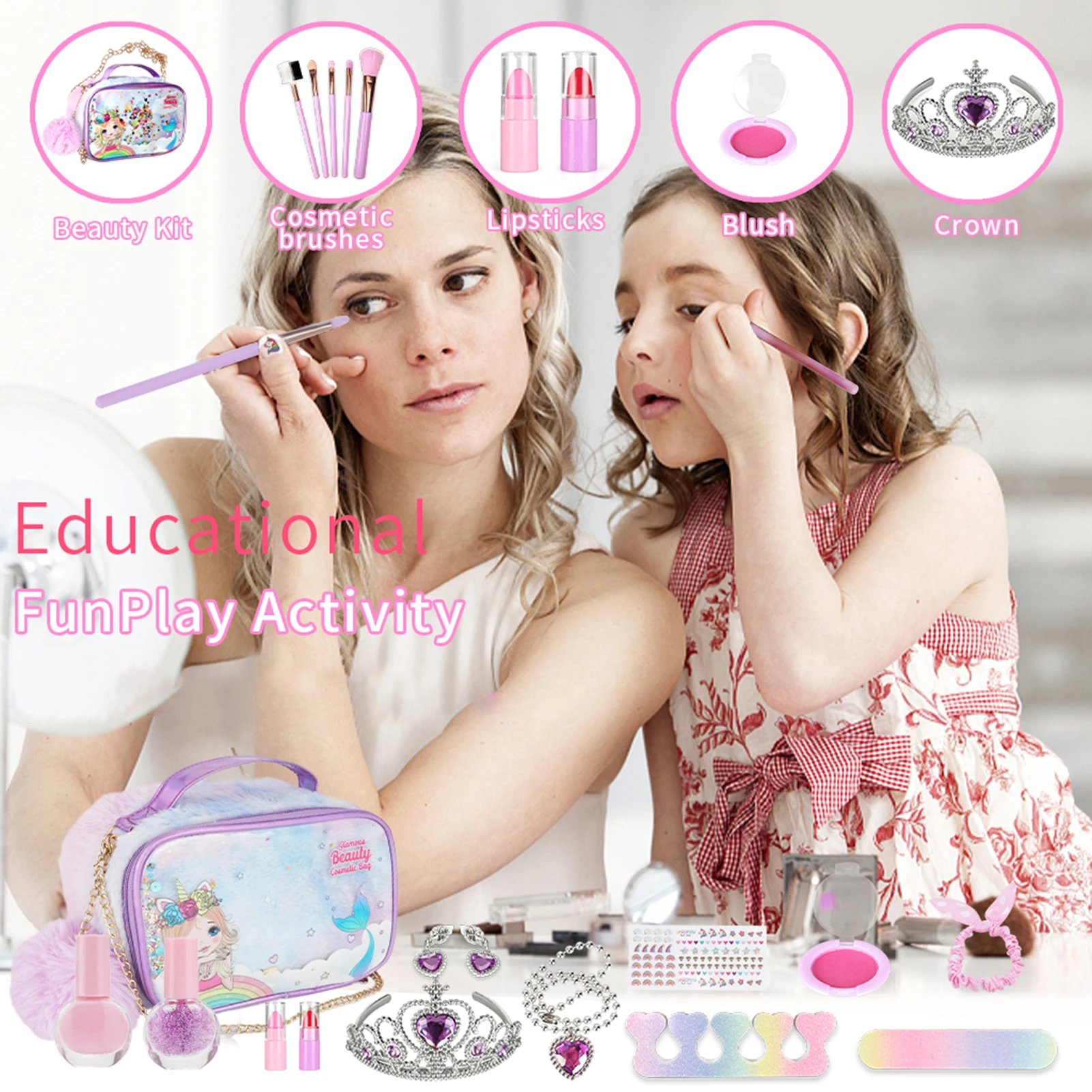 Children DIY Makeup Lipstick Set Free Shipping Girls Toys For 7 Years Kids  Nail Polish Princess Kids Pretend Play Fashion Toys - AliExpress