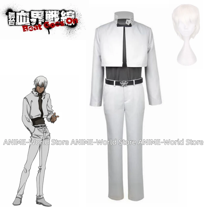 Unisex Anime Cos Blood Blockade Battlefront Zapp Renfro Daily Uniform Suit Parrucca Costumi Cosplay Di Dimensioni Personalizzate