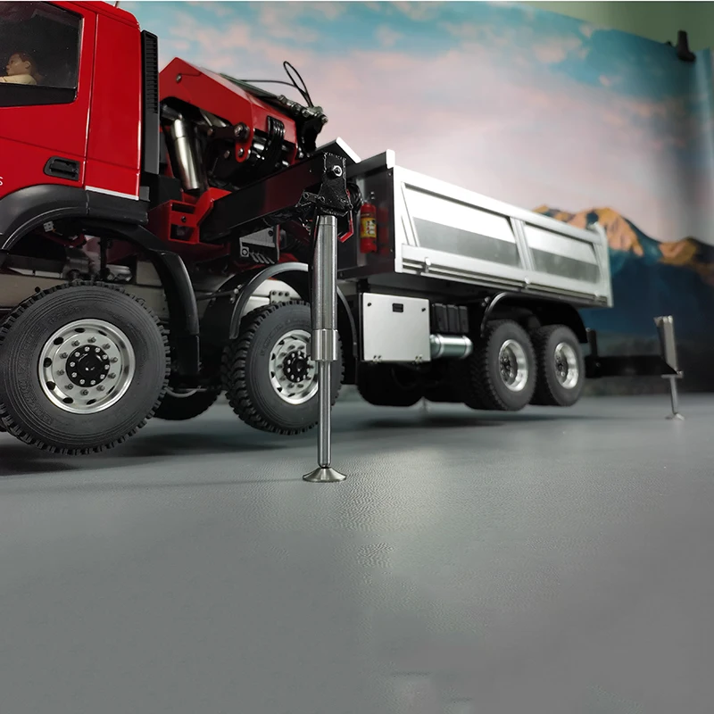 RC 1/14 Hydraulic Lifting Truck Iveco Dump Truck Model RTR Full Metal Dump Truck with Sound and Light Set PL18EV RC Toys 3