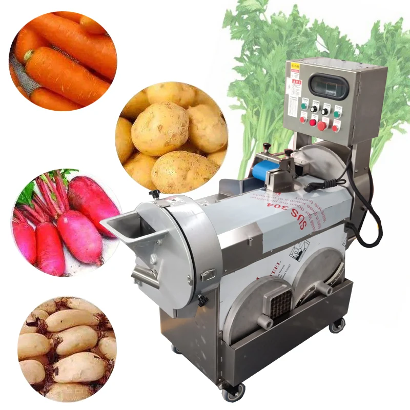 Automatic Potato Chips Cutting Machine Radish Cucumber Eggplant Onion