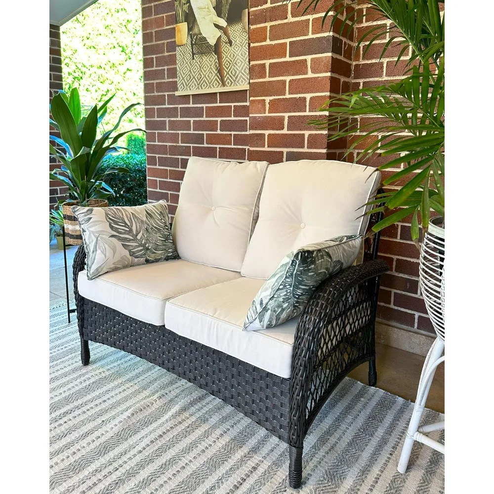 

Harlie & Stone Outdoor Couch, Outdoor Sofa, Patio Couch, Patio Sofa, Outdoor , Patio Loveseat, Wicker Loveseat, Outside Couch