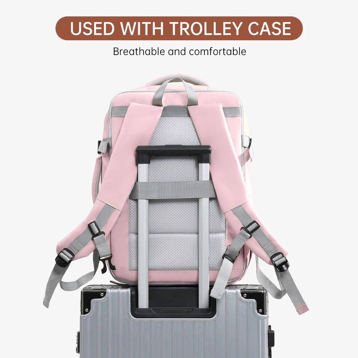 Travel Backpack Women's Backpack 2025 New Large Capacity Luggage Bag College Student Lightweight Travel Computer School Bag Men's Boarding Travel Storage