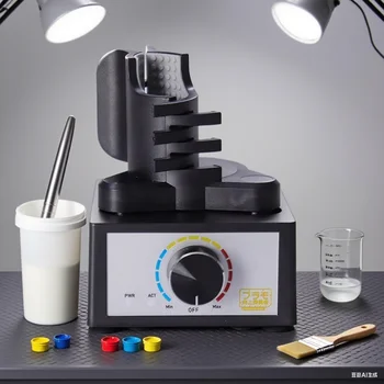 Mini impastatrice da banco Miscelatore vortice Agitatore elettrico per vernice Velocità regolabile Strumento per la creazione di modelli di hobby fai-da-te PMKJ020