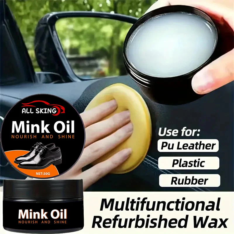 العناية بالأحذية الجلدية الأساسية - كريم زيت المنك...