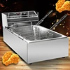 Deepfrier Electric Deep Fryer Stainless Steel Commercial Electric Fryer Household Chips Frying Pan Adjusting Temperature Timing 2