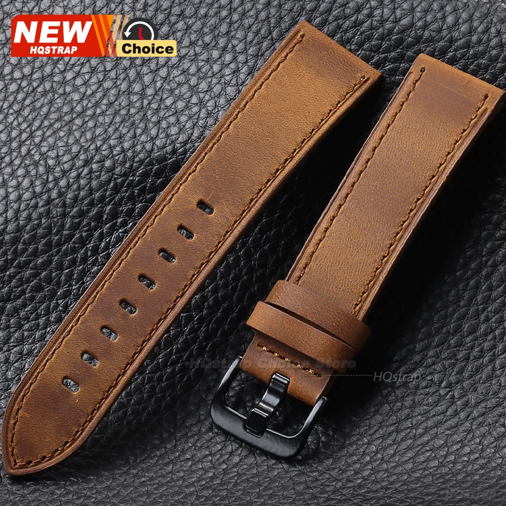 Premium Genuine Leather Watchband Replacement - Universal Strap