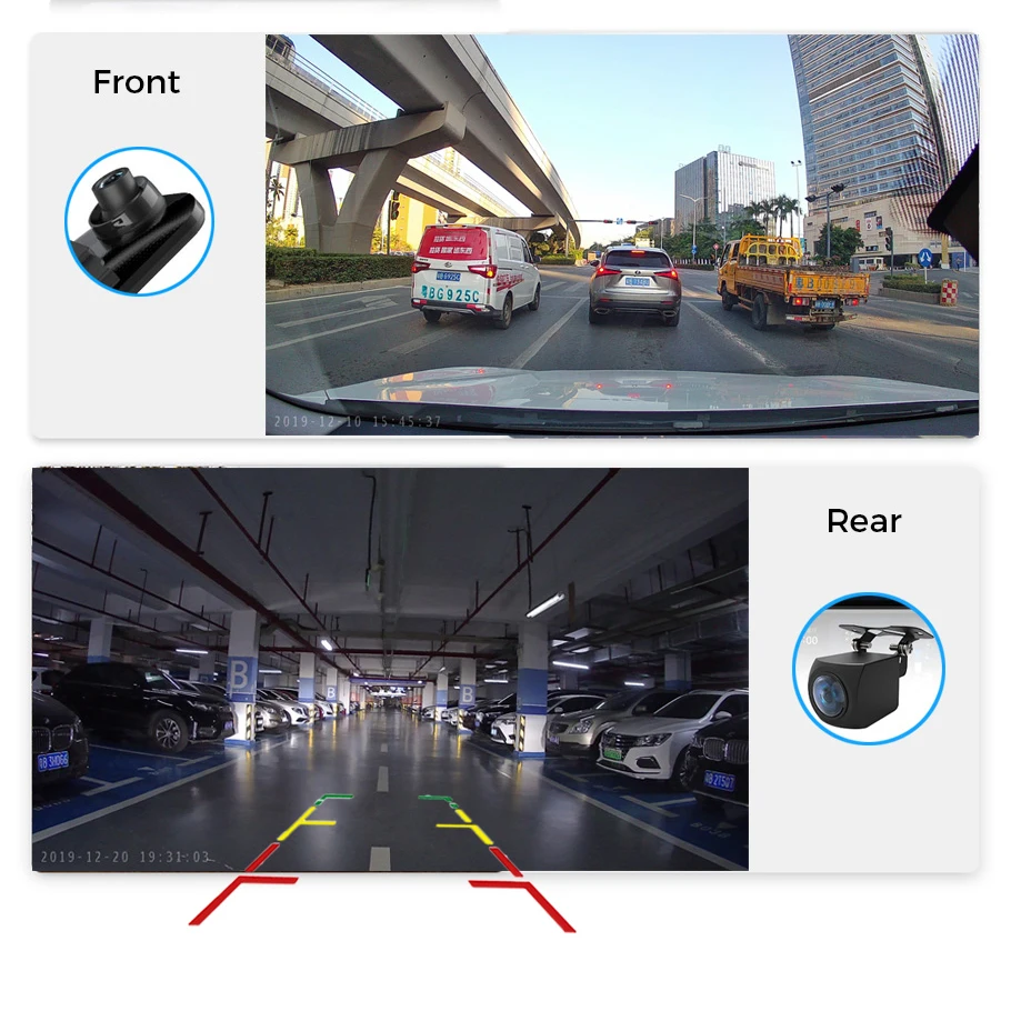 Car DVR WIFI 3 IN 1 Rear View Mirror Video Recorder 2.5K FHD 10 Inch Dash Cam Sony Lens 1440 Camera Streaming Rearview Mirror Car Dash Cam