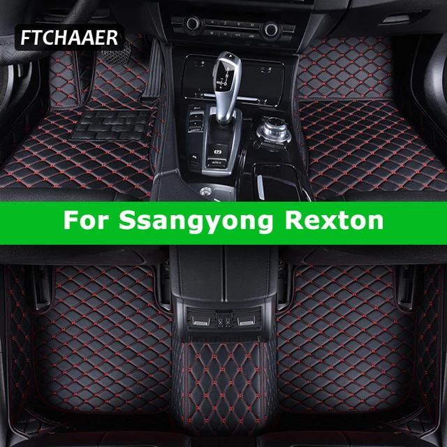 FTCHAAER Custom Car Floor Mats For Ssangyong Rexton Rexton-W Auto Carpets Foot Coche Accessorie 1