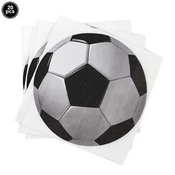 Soccer Party Disposable Tableware Set - Paper Plates, Napkins, Straws, and Cups for Football - Themed Celebrations (Red)
