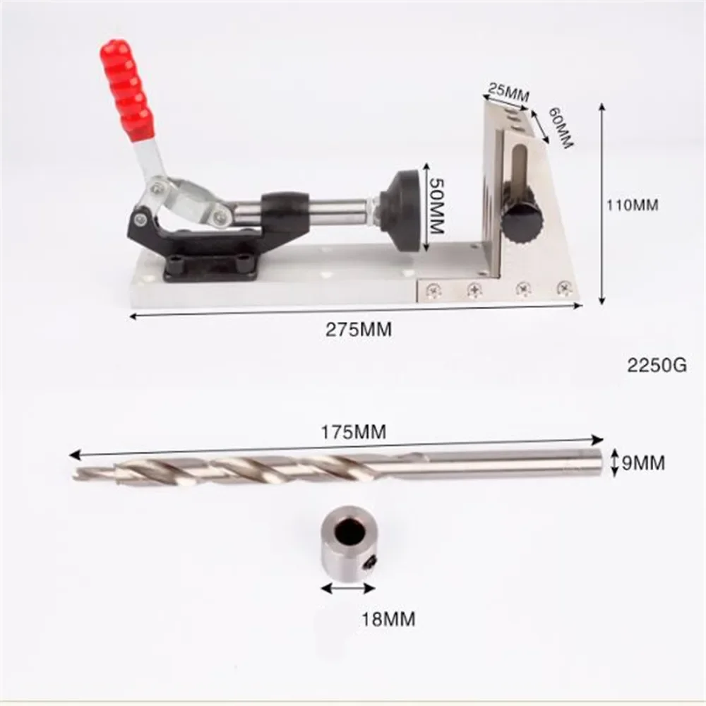Aluminum Alloy Oblique Hole Drilling Locator Fixture Woodworking Fixed Tool Equipment Log Pin Manual Hole Punch