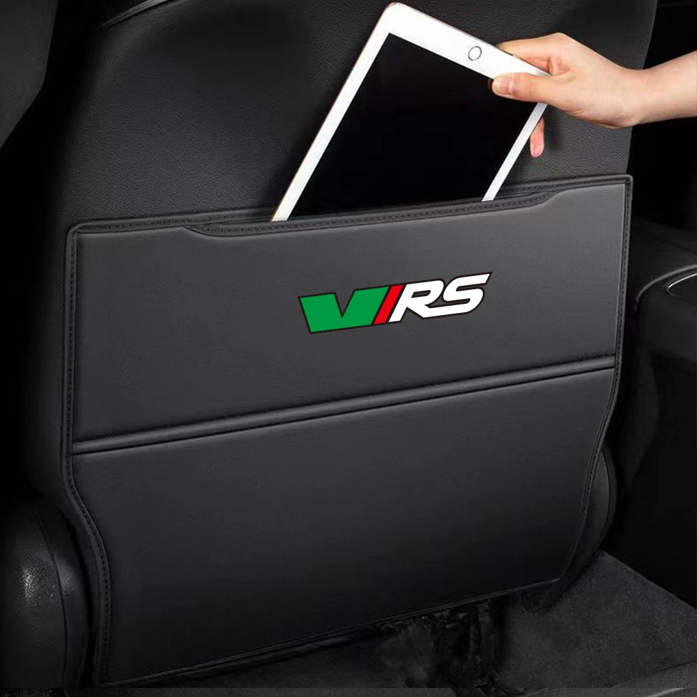 Leather Car Seat Back Anti Kick Pad For Skoda Octavia 3 2 A5 A7 MK3 MK2 Kodiaq Superb Febia Rapid Scala 2PCS