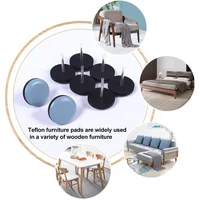 4/8/20pcs 19/25mm Furniture Sliders Pads With nails Glides Sliding Block Table Chair Leg Mat Carpet Hardwood Floor Protector 2
