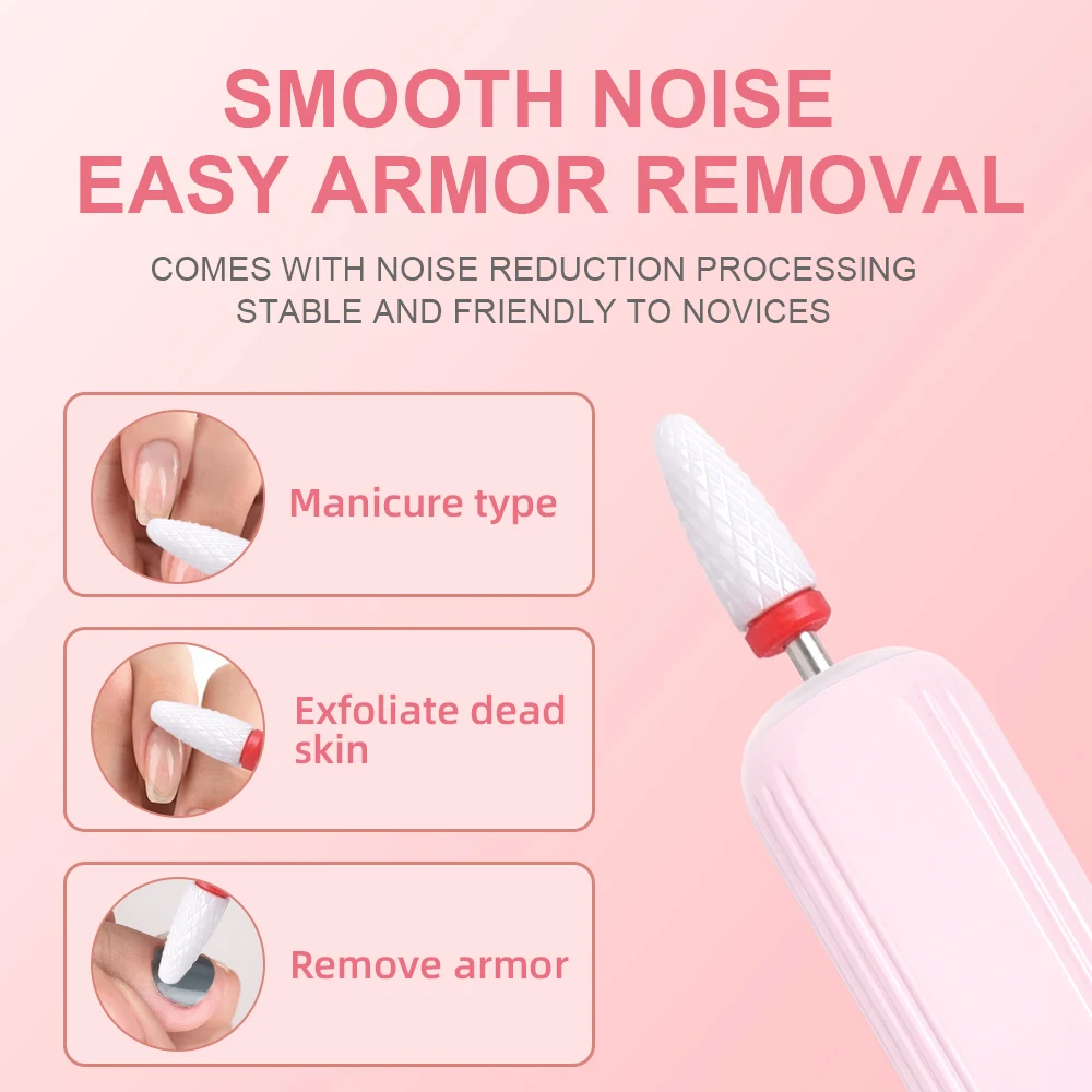 전기 네일 드릴 키트, 충전식 미니 매니큐어 기계, 페디큐어 연삭 연마 도구, 네일 아트 샌딩 파일 펜, 큐티클 Ge