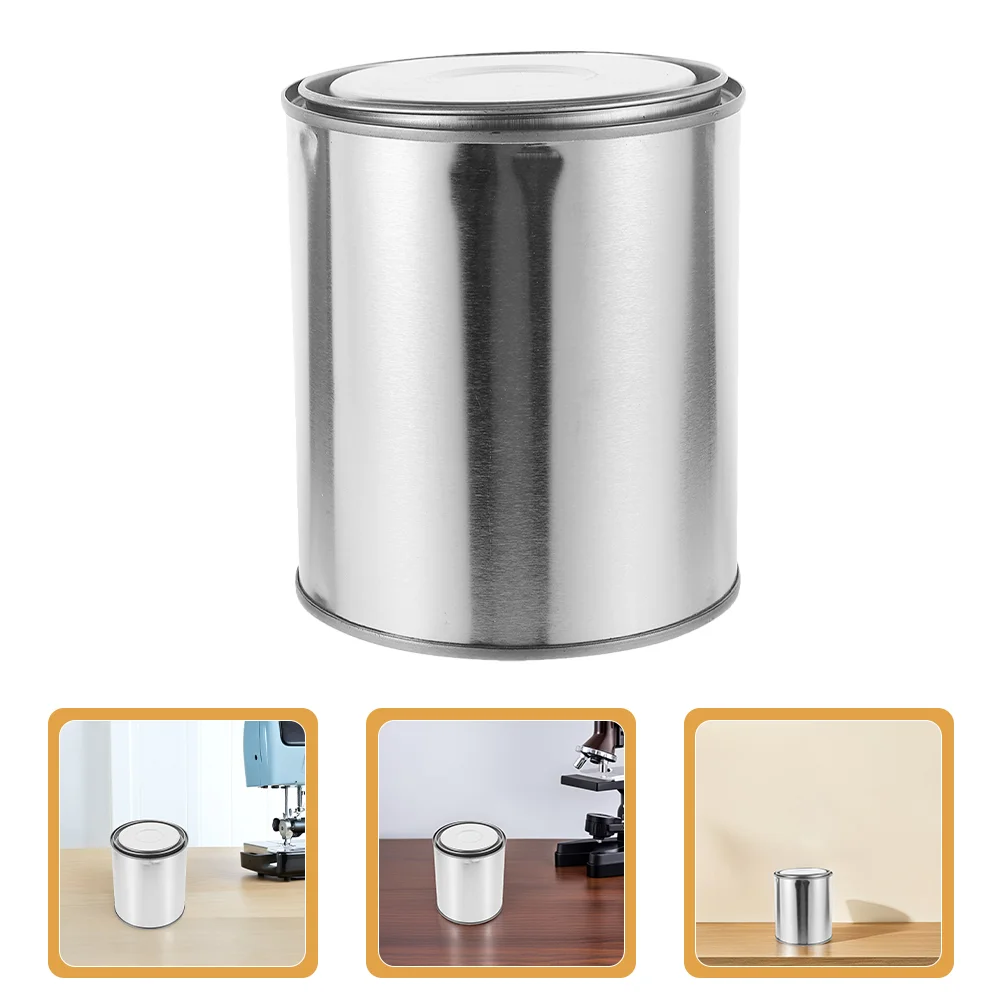 3 Pcs Sealed Paint Bucket Metal Storage Containers for Garages Drum Can Cans Iron