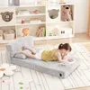 Folding Sofa Bed Floor Mattress for Kids with Pillow, Toddler Washable Folding Floor Nap Mat for Sleeping Daycare 1