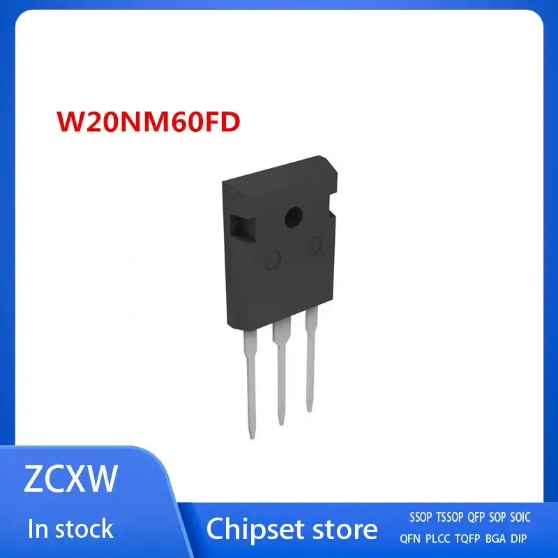 

10PCS/LOT STW20NM60 W20NM60 STW20NM60FD W20NM60FD TO-247 20A 600V N-ch MOSFET