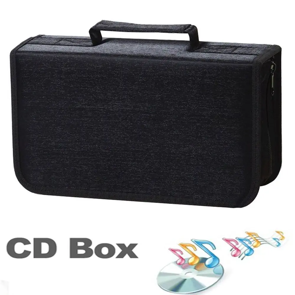 휴대용 손잡이가 있는 CD DVD VCD 게임 액세서리 수집 앨범 홀더 정리함 보관 가방 지갑