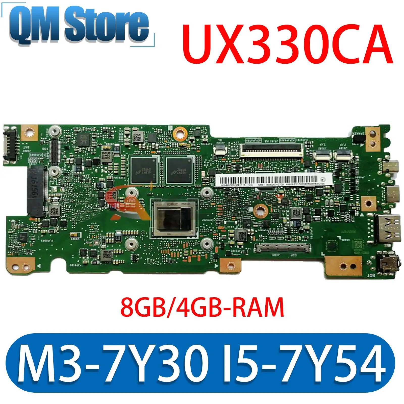 

UX330CA Mainboard For ASUS U330C UX330 UX330C UX330CAK Laptop Motherboard With M3-7Y30 I5-7Y54 8GB/4GB-RAM MAIN BOARD