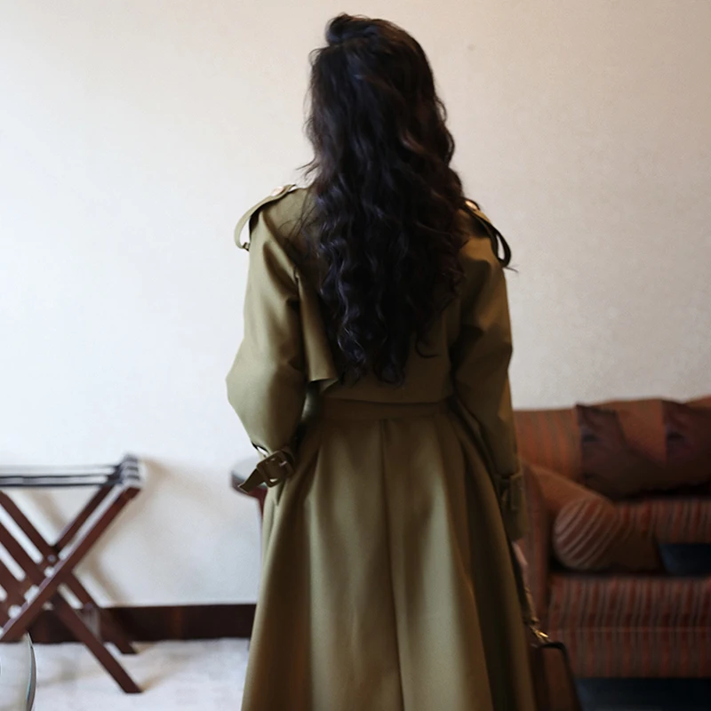 MINIMAL FLARE LONG TRENCH COAT アメリヴィンテージ Ameri（アメリ）の「MINIMAL FLARE LONG TRENCH COAT（トレンチコート