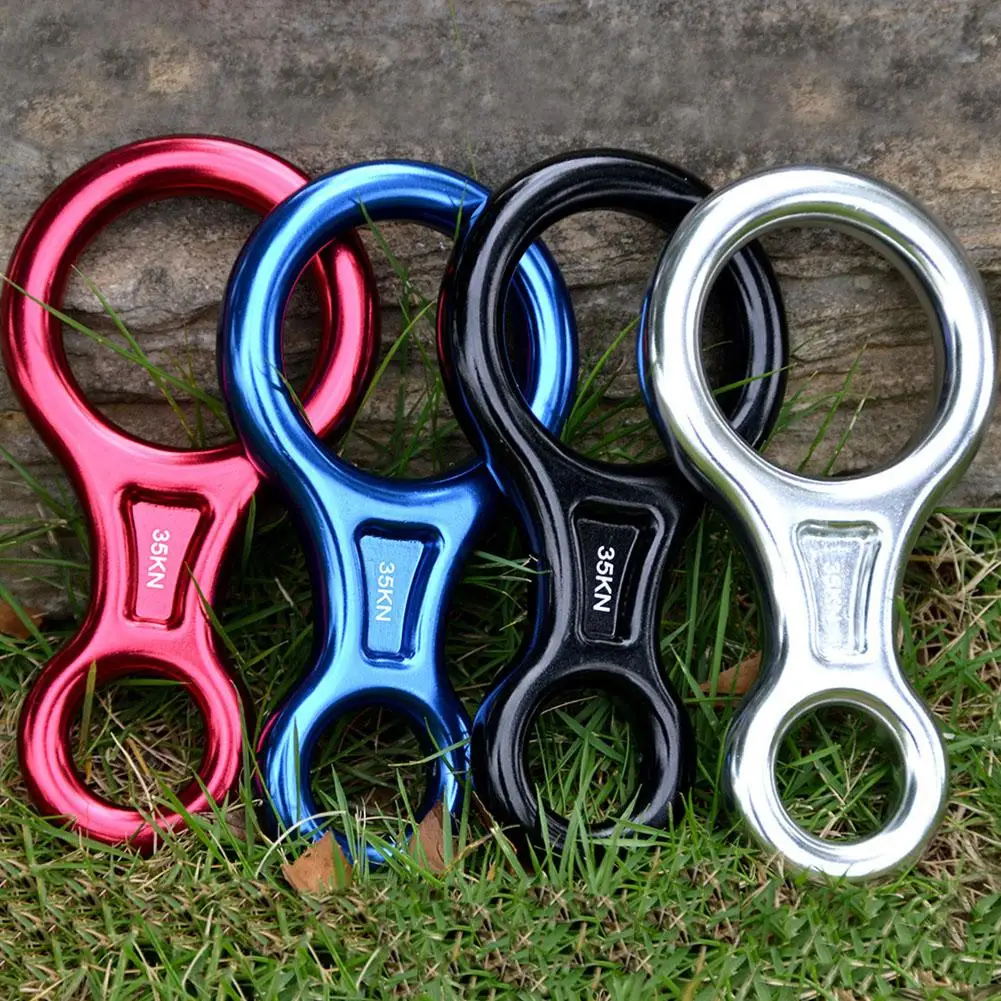 Outdoor Climbing Descender 8-Shape Descent Control Device for Rock Climbing Descender Belay Rappelling