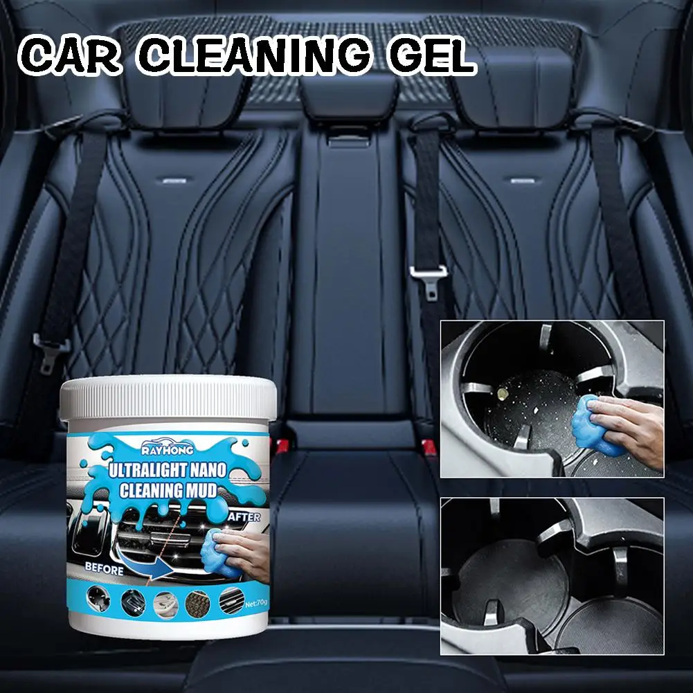 1pc Car Air Vent Magic Dust Cleaner Gel Household Auto Wash Removal Keyboard Rubber Slime Gel Office Laptop Mud Cleaning L3Z4