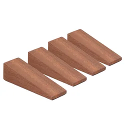 Dark Brown Triangular Wooden Anti - Slip Door Stopper (As)