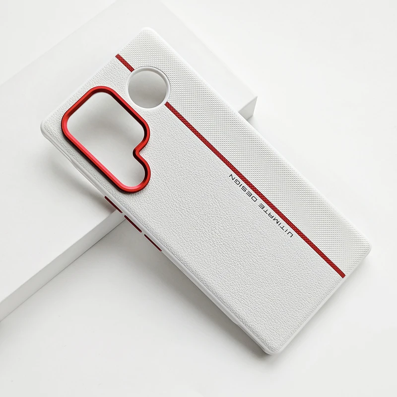 Minimalist Splicing PU Leather + Hard PC Anti-Fall Non-Slip Protection Phone Case