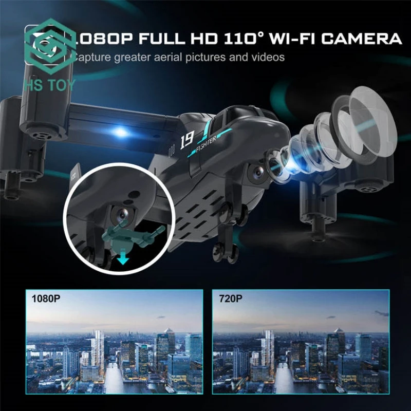 480P Remote Control Helicopter Drone Fighter Uav Land Air Mode Aircraft Brushless Motor Rc Aircraft for Children Kids Plane Toys