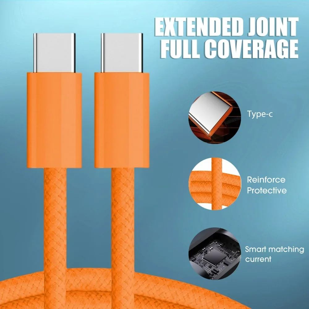 60W Fast Charging USB-C to USB-C Cable - Available in 1m, 2m, or 3m Lengths