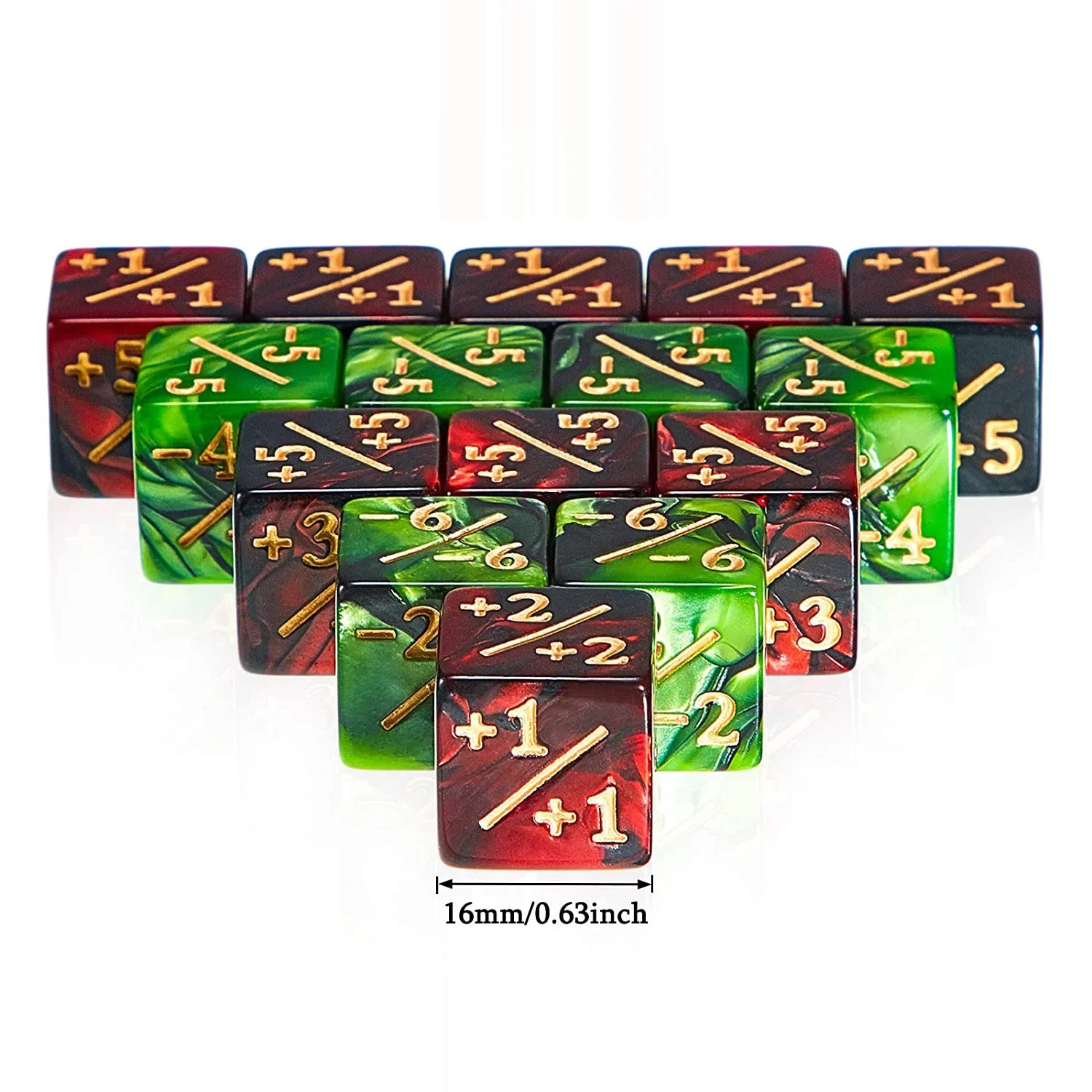 QUTHZZHY Set di 24 contatori dadi, Magic The Gathering, D6, contatore dadi, CCG, accessori per gioco di carte, con sacchetti