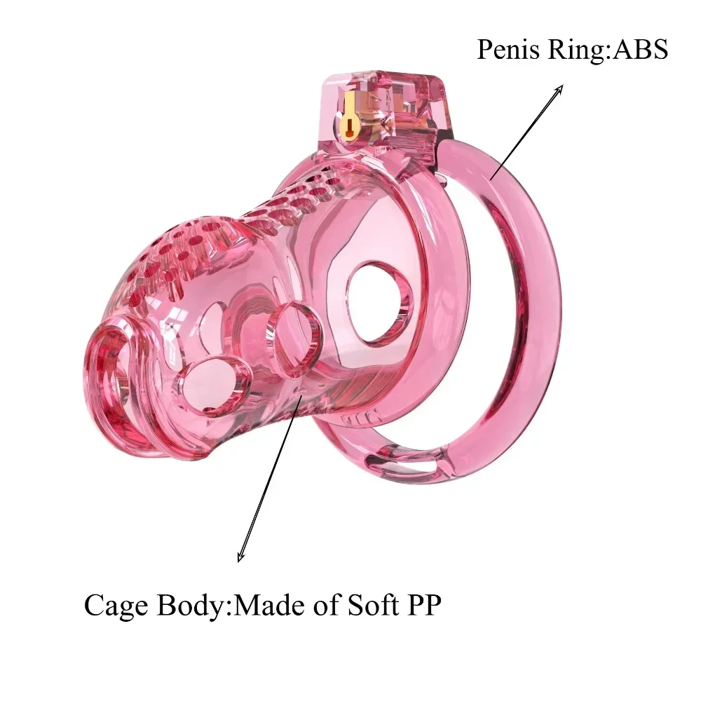 Soft Chastity Cage Penis Swallow Abstinence Sex Toys Bondage Cock Cage 6 Size Rings Catheter Sissy Gay Male SM CB Lock