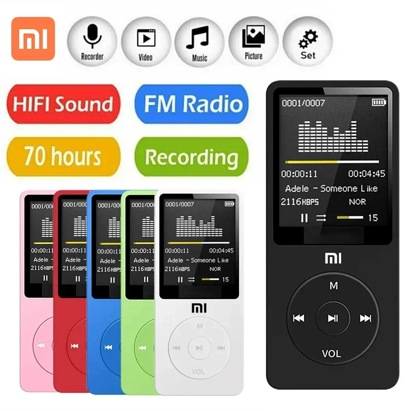 

Xiaomi MP3 Player USB Charging Record Digital Display Screen Media Lossless Portable Pocket Sports Running Walking Music Play