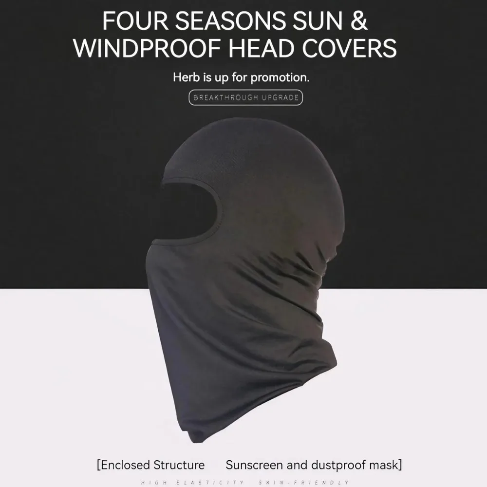 Description Picture 5 of item1PCS Outdoor Sports Balaclava Mask Windproof Full Face Mask Milk Silk Cotton Ninja Headgear Hat Riding Hiking Cycling Cap