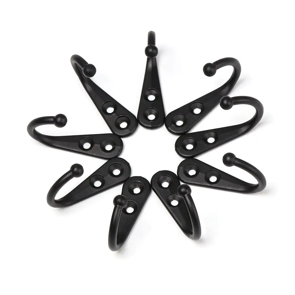 5PCS Home Supplies Classical Single Prong Hat Hanger Wall Hook Hooks Hangers Bronze