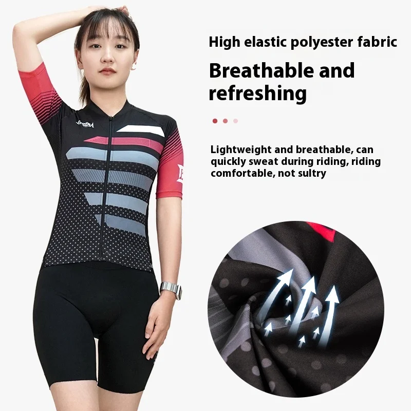 Cycling Jersey Women Bike Mountain Road MTB Top Female Bicycle Shirt Short Sleeve Racing Riding Clothing Summer Lady Orange pink