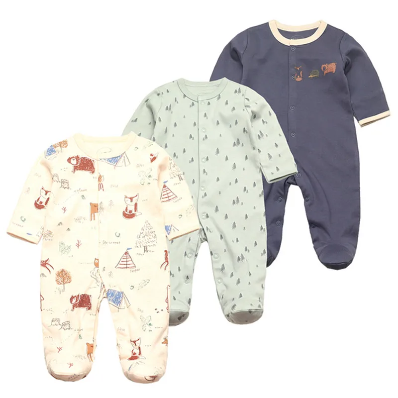 Baby Clothes Baby Sleepsuit Bear Hooded Jumpsuit Lamb Hair Jumpsuit Western Style Jumpsuit 3 Pcs/Lot Newborn Jumpsuit Baby Rompers Long Sleeve Infant Clothing Cotton Baby Boys Girls Clothes 0-12Months Ropa Bebe