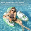 2 Pack Inflatable Pool Float Chair - Floating Pool Chair Lounge Floats for Swimming Pool Water Chair Pool Lounger with Cup Holde 3
