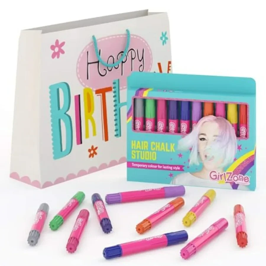 Vibrant 10 Piece Temporary Hair Chalk Set