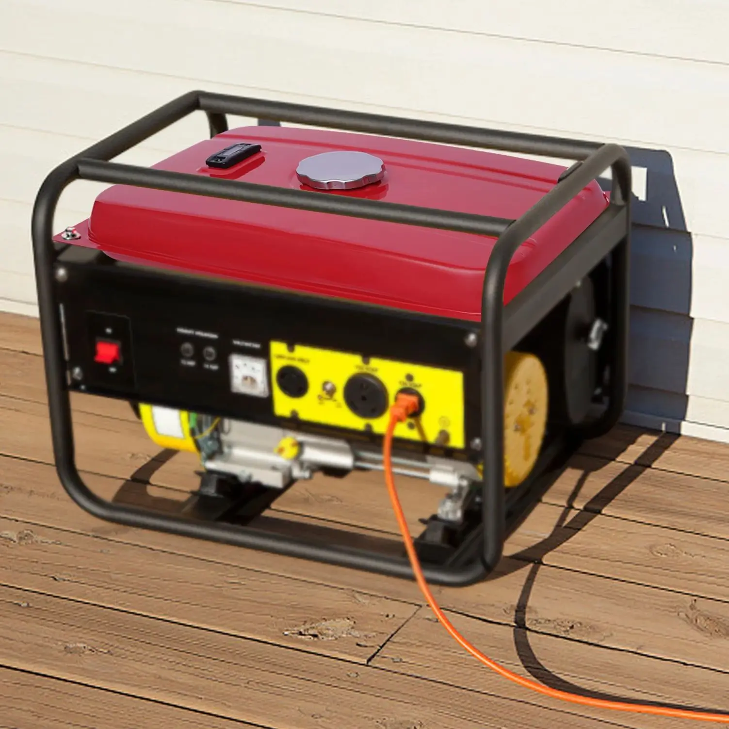 

5 Gallon Generator Gas Tank Fuel Filter Cap Gauge Petcock Universal For EC2500