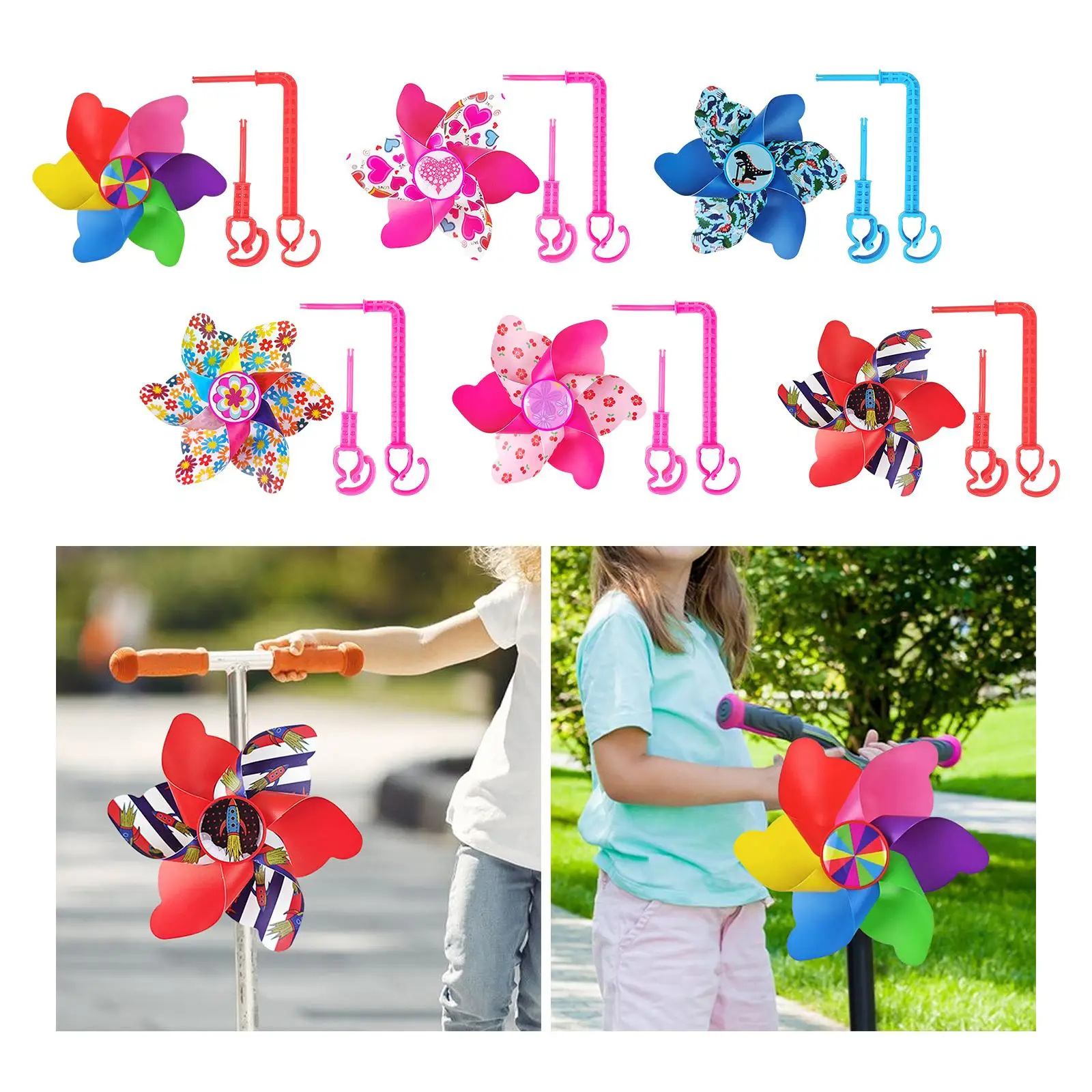 Kids Bike Windmill Cute 3D Bike Accessory for Pushchair Scooter